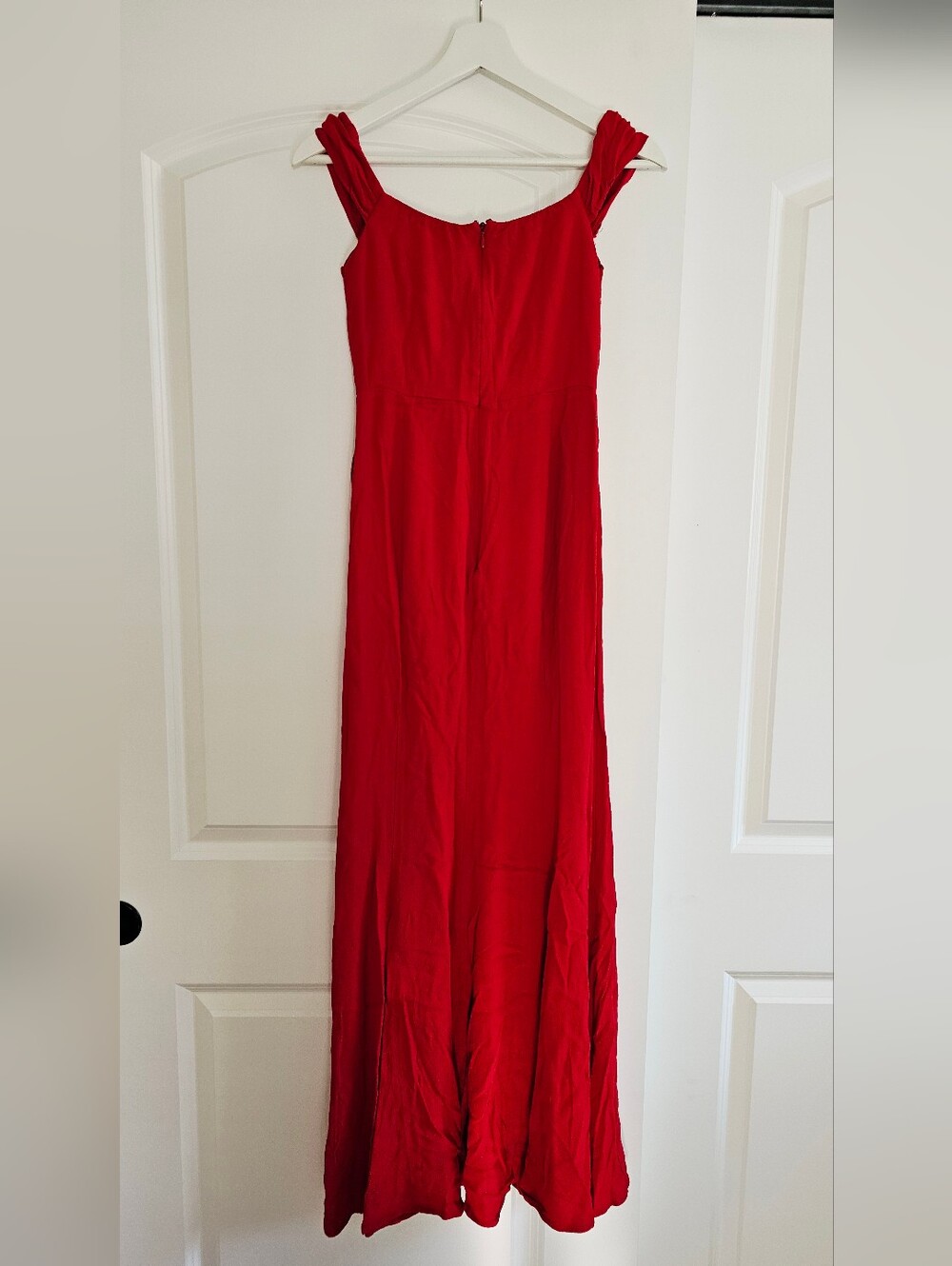Reformation Marilyn Red Maxi Dress Off-the-shoulder Sweetheart Neckline Size 6 - Picture 3 of 6